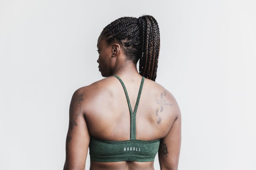 Soutien Gorge Sport Nobull Halter Sports Bra Femme Vert | 9C0C5XMGL