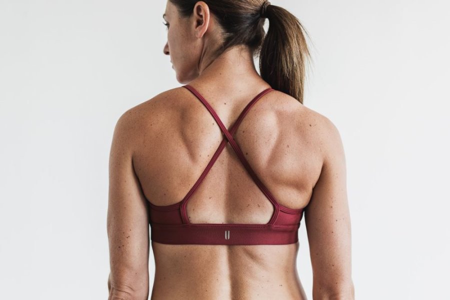 Soutien Gorge Sport Nobull High-neck Sports Bra Femme Rouge | QGLQT5MLD