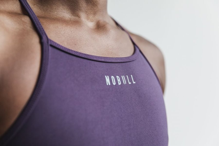 Soutien Gorge Sport Nobull High-neck Sports Bra Femme Violette | QNUGQ930J