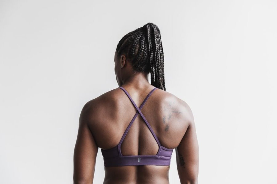 Soutien Gorge Sport Nobull High-neck Sports Bra Femme Violette | QNUGQ930J