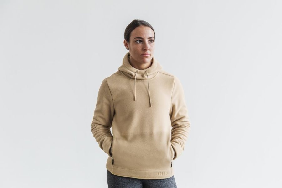 Sweat À Capuche Nobull Arctic Pullover Hoodie Femme Beige | VKHGSQ0J6