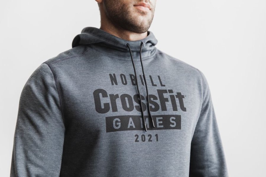 Sweat À Capuche Nobull Crossfit Games® 2021 Hoodie Homme Grise | 72SLX66WK