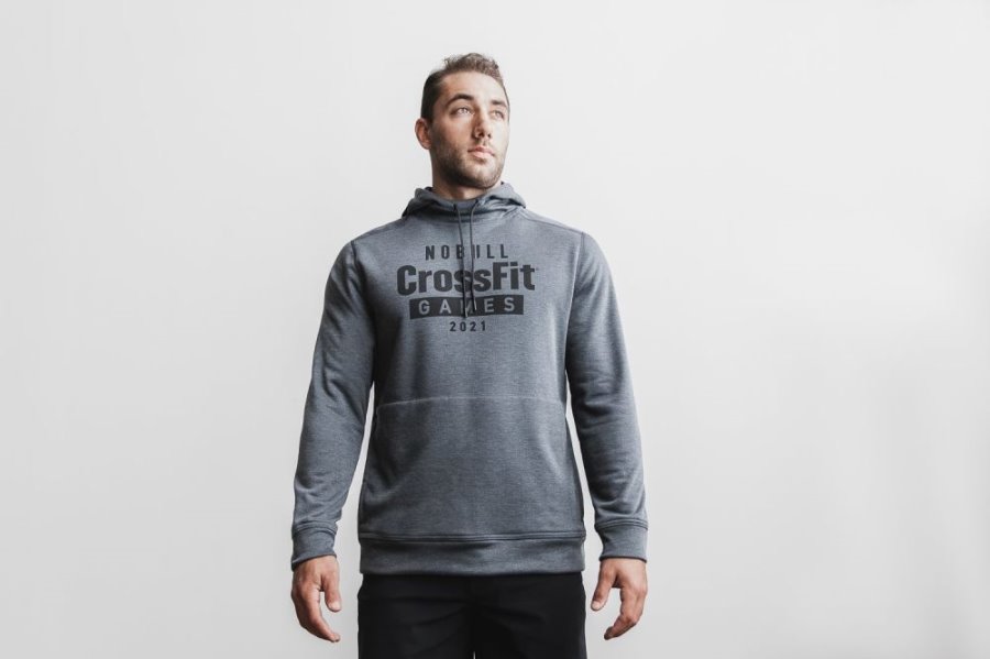 Sweat À Capuche Nobull Crossfit Games® 2021 Hoodie Homme Grise | 72SLX66WK