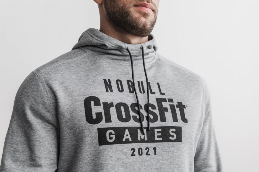 Sweat À Capuche Nobull Crossfit Games® 2021 Hoodie Homme Grise | Z9M5T22GA