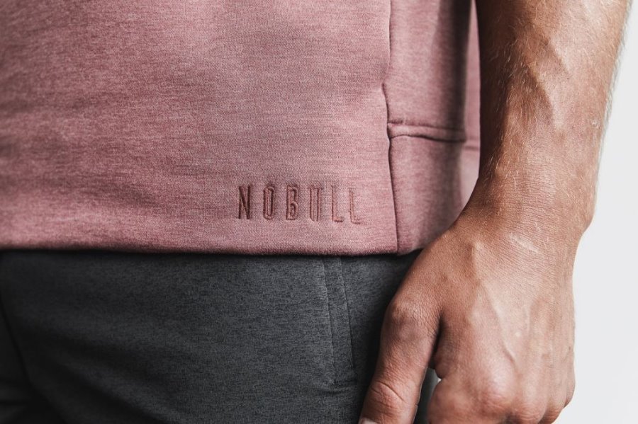 Sweat À Capuche Nobull Microplush Sans Manches Hoodie Homme Rose | 3TV0WUDTI