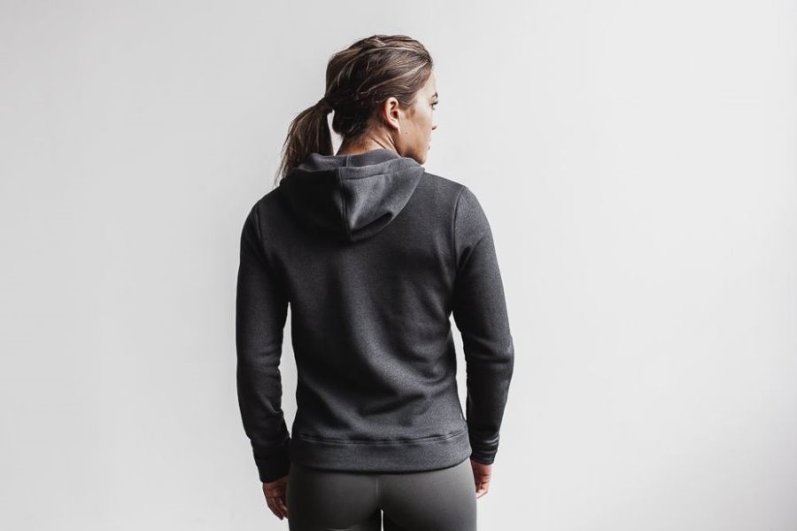 Sweat À Capuche Nobull Performance Zip-up Hoodie Femme Grise Foncé | YFB486ZZR