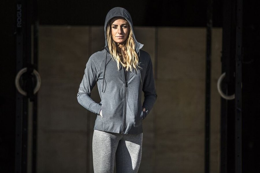 Sweat À Capuche Nobull Zip-up Hoodie Femme Grise | QX4GL4K5L