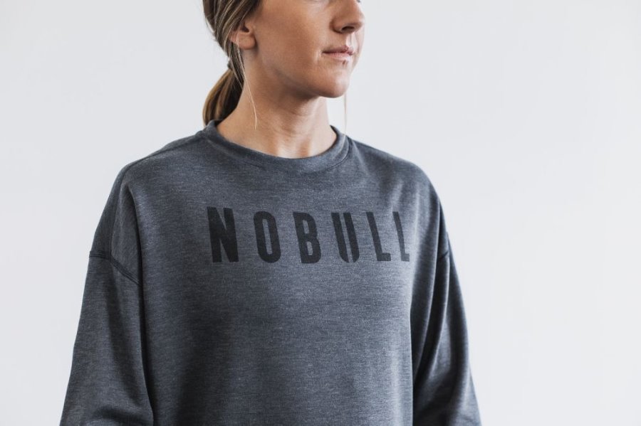 Sweats Nobull Crew Sweatshirt Femme Grise | 8SQ61SF8F