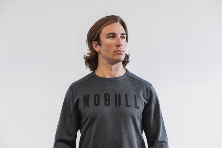 Sweats Nobull Crew Sweatshirt Homme Grise | Y339T40YP