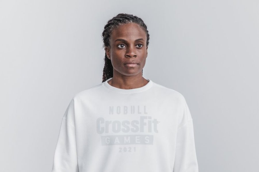 Sweats Nobull Crossfit Games® 2021 Crew Sweatshirt Femme Blanche | 3W6ZE6M7R