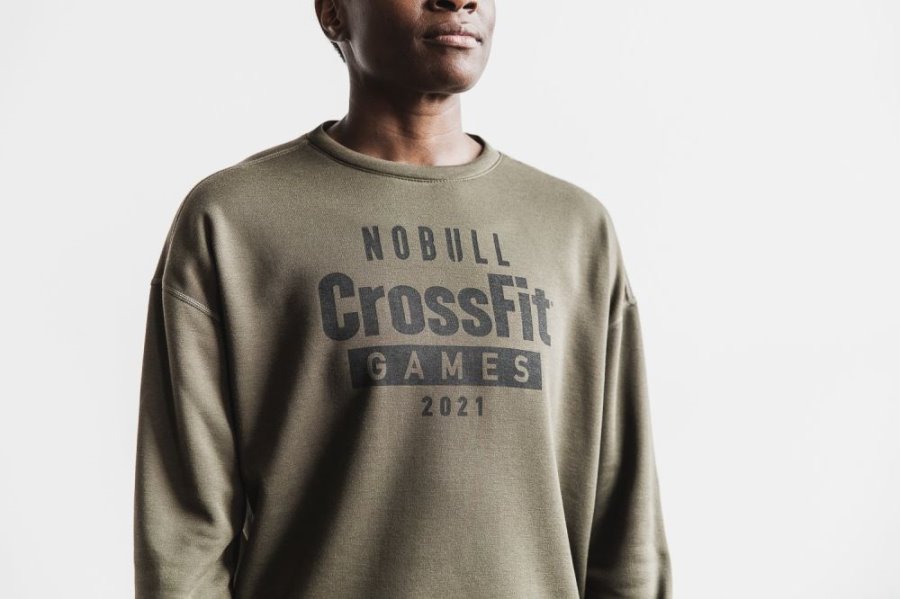 Sweats Nobull Crossfit Games® 2021 Crew Sweatshirt Femme Vert | 7BXFPER7H