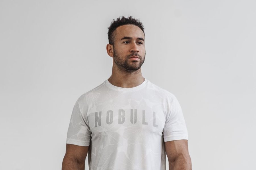 T Chemises Nobull Tee Homme Blanche | P6674JINR