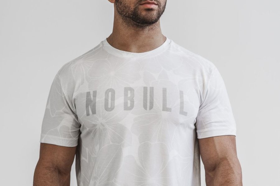 T Chemises Nobull Tee Homme Blanche | P6674JINR