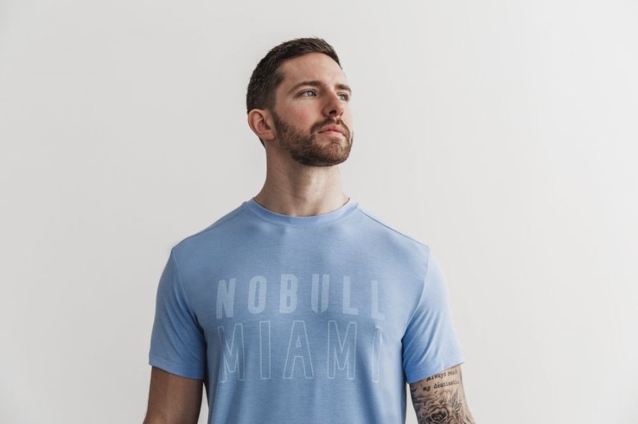 T Chemises Nobull Tee Homme Bleu | RER7M7IHJ