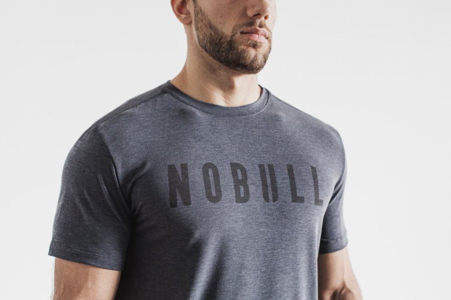 T Chemises Nobull Tee Homme Grise | ZFXYPA705