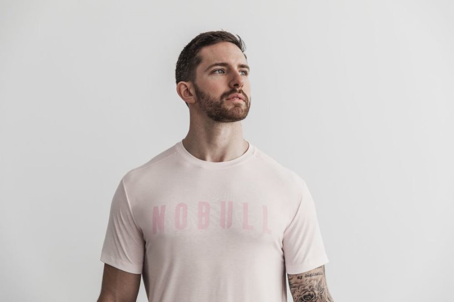 T Chemises Nobull Tee Homme Rose | 56M0FEKO7