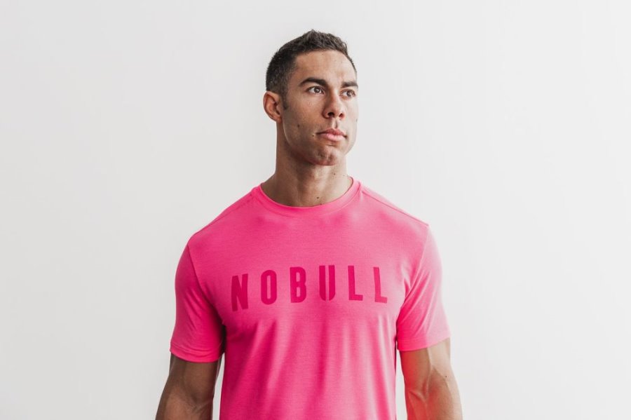 T Chemises Nobull Tee Homme Rose | Z2V6IWZTR