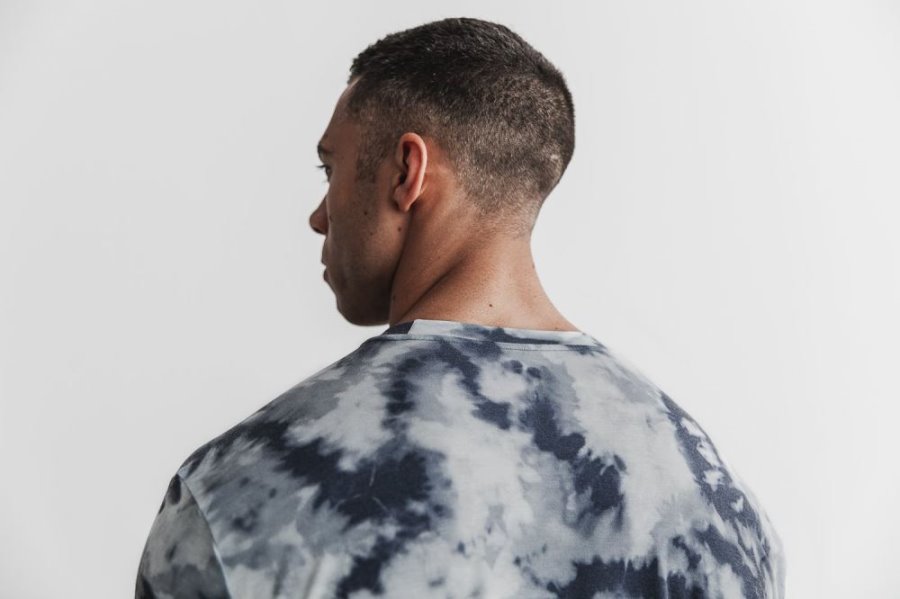 T Chemises Nobull Tie-dye Tee Homme Bleu Bleu | GMCUGCMUF