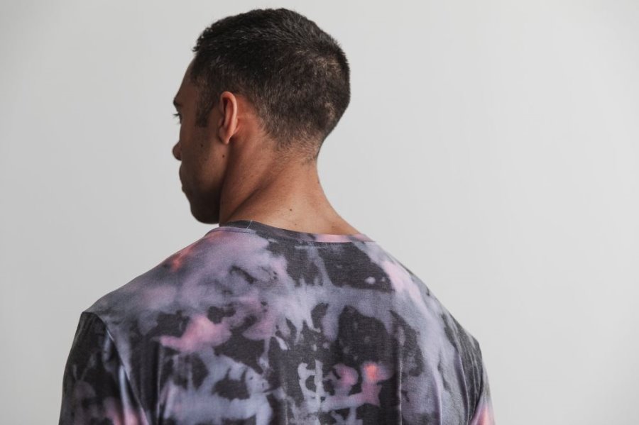 T Chemises Nobull Tie-dye Tee Homme Rose Noir | D4NBMQNC2