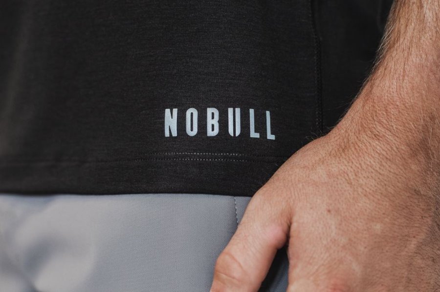 T Chemises Nobull V-neck Tee Homme Noir | NFYXKWXZ8