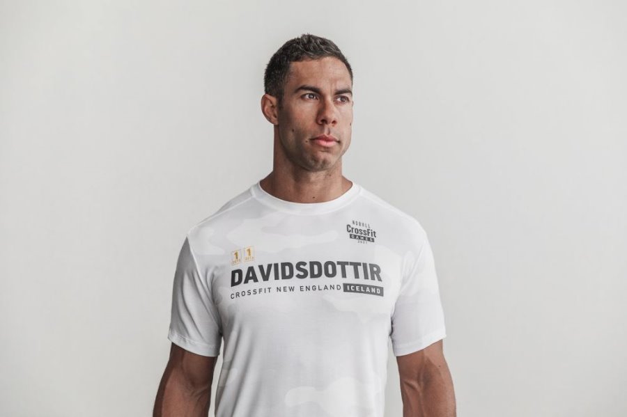 T Shirt Running Nobull Crossfit Games® 2021 Jersey (Davidsdottir) Homme Blanche Camouflage | 2PGW7W3UJ