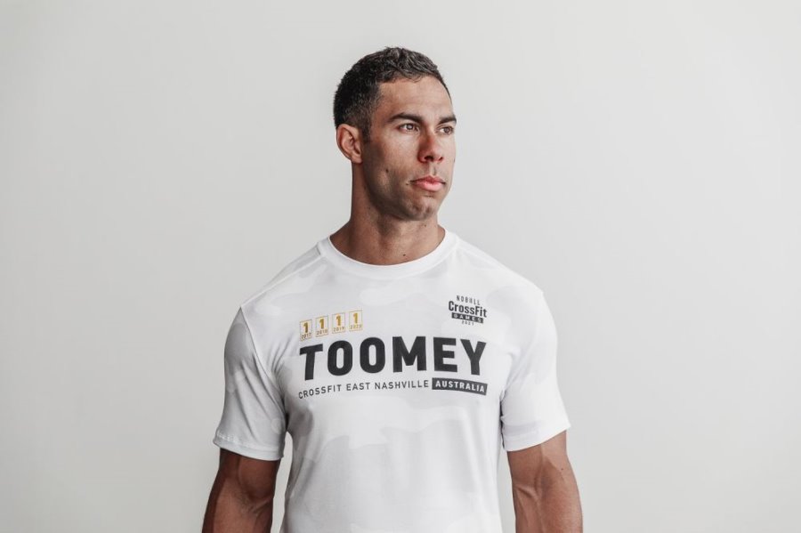 T Shirt Running Nobull Crossfit Games® 2021 Jersey (Toomey) Homme Blanche Camouflage | MVV8LNXLS