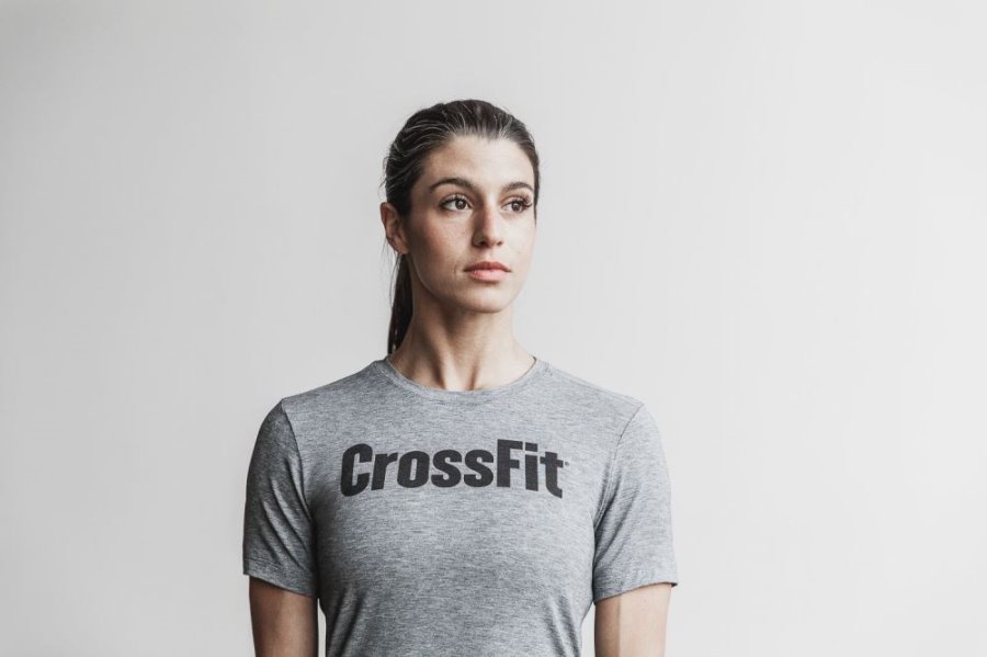 T Shirt Running Nobull Crossfit® Tee Femme Grise | K9EKZRB2A