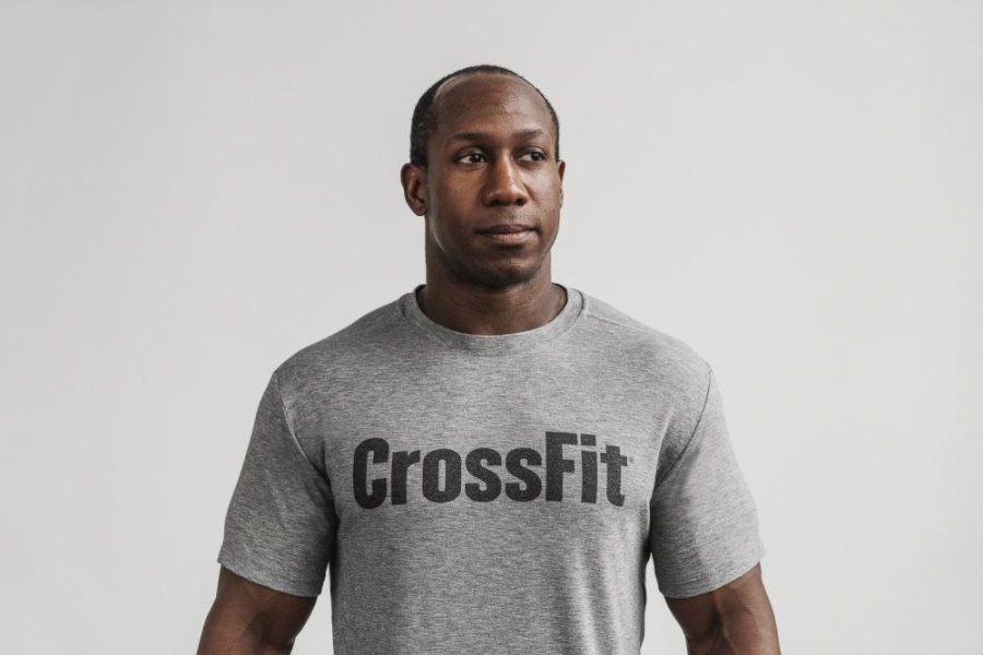 T Shirt Running Nobull Crossfit® Tee Homme Grise | 8AE326JKA