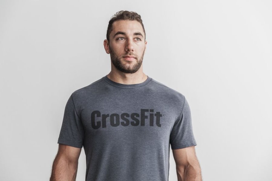 T Shirt Running Nobull Crossfit® Tee Homme Grise | VZQ2U3007