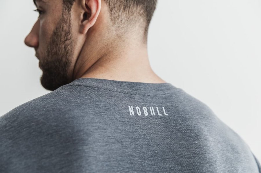 T Shirt Running Nobull Crossfit® Tee Homme Grise | VZQ2U3007