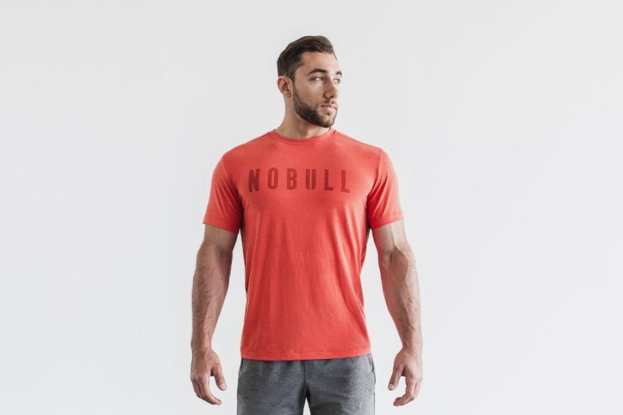 T Shirt Running Nobull Tee Homme Rouge | OZKR00TLT