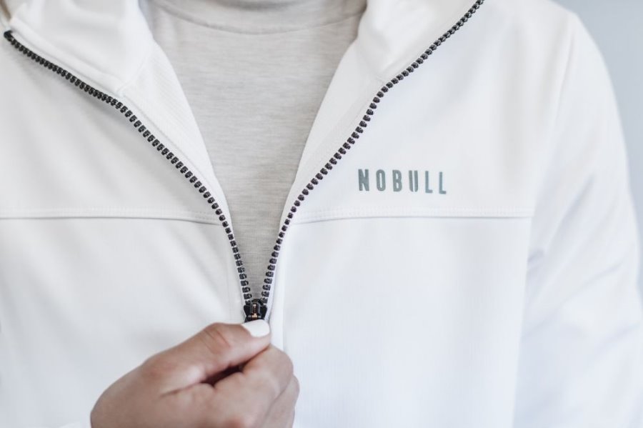 Vestes Nobull Softshell Jacket Femme Blanche | F6046YQJK