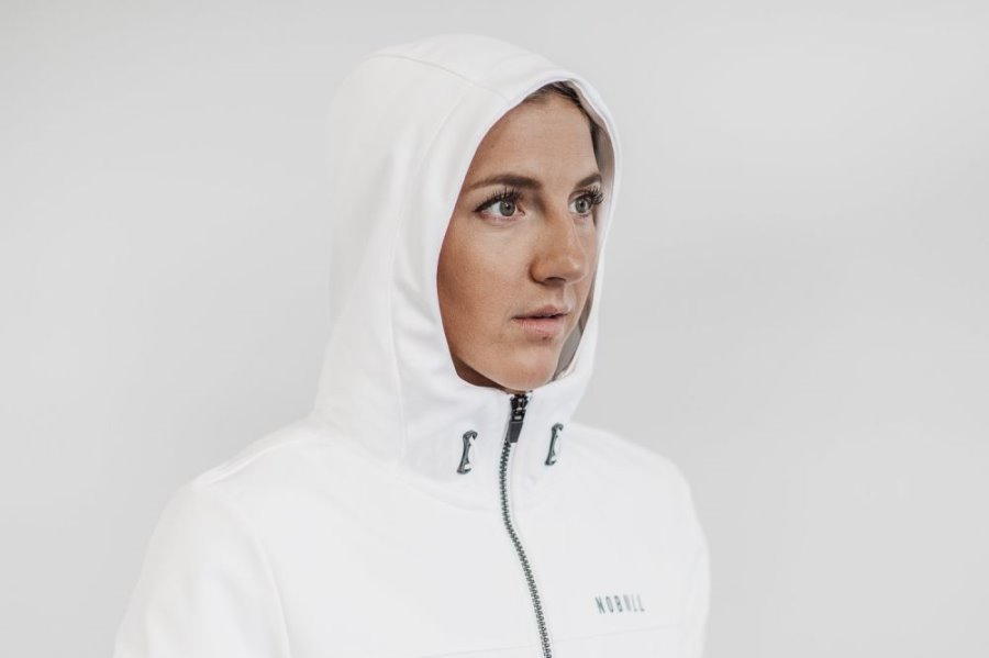 Vestes Nobull Softshell Jacket Femme Blanche | F6046YQJK