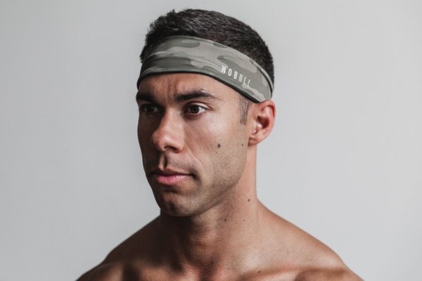 Bandeau Nobull Headband 2" Homme Vert Camouflage | QUMWVM5Q9