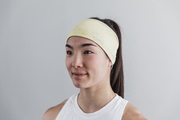 Bandeau Nobull Tie-dye Headband 4" Femme Jaune Clair Jaune | G290UZW5T