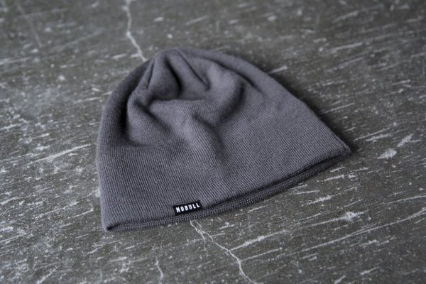 Bonnet Nobull Fitted Beanie Femme Grise Foncé | 6HJ50YSJK