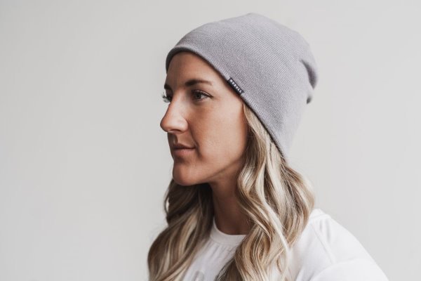 Bonnet Nobull Fitted Beanie Femme Grise | MXBPT7SHS