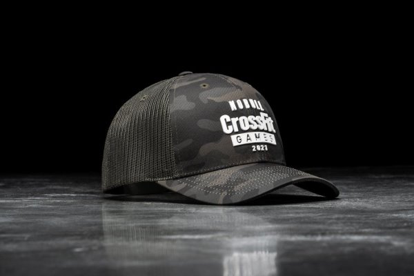 Chapeaux Nobull Crossfit Games® 2021 Curved-brim Trucker Homme Vert Camouflage | VYBGA1MKX