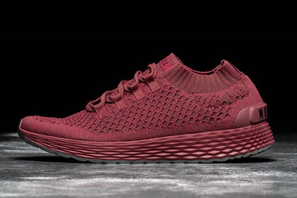 Chaussures Running Nobull Crimson Knit Runner Homme Rouge | 3RRB1X5EN