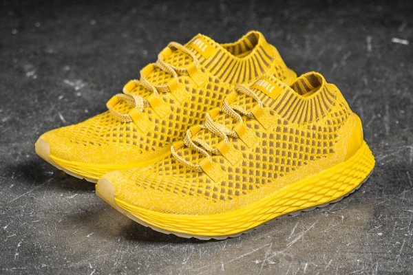 Chaussures Running Nobull Drop Knit Runner Femme Citron | 4OWCANEQH