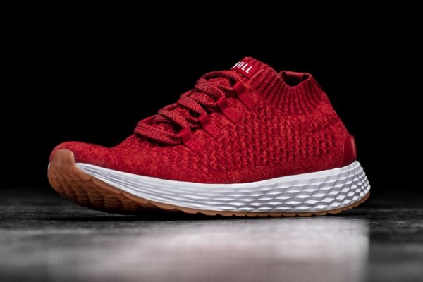 Chaussures Running Nobull Knit Runner Femme Rouge | WE3509MSL