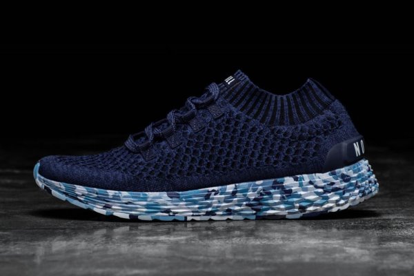 Chaussures Running Nobull Midnight Wild Ocean Knit Runner Homme Bleu Marine | GV0PY2V6B