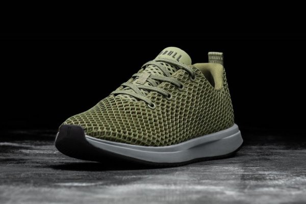 Chaussures Running Nobull Moss Mesh Runner Femme Vert Olive | 0OLOVD1U0