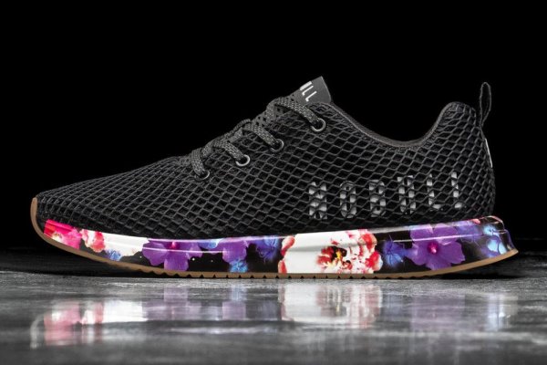 Chaussures Running Nobull Space Floral Mesh Runner Femme Noir | LU0E2SMDH