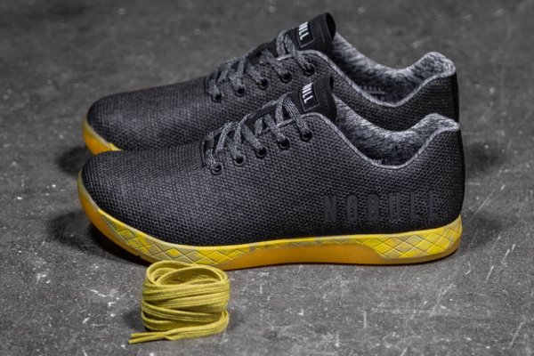 Chaussures de Sport Nobull Heather Trainer Homme Noir Jaune | EEWKGG4TY