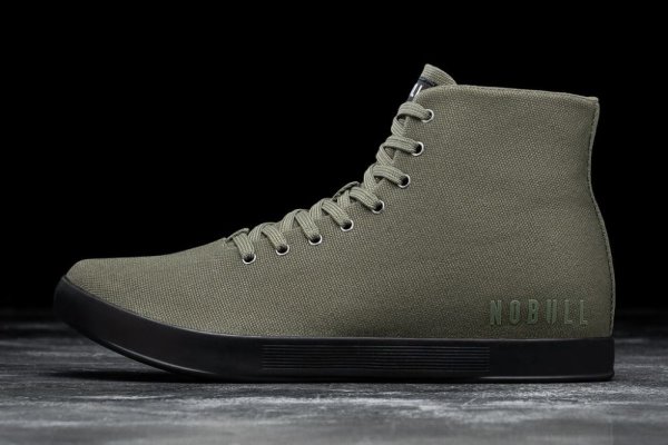 Chaussures de Sport Nobull High-top Tela Trainer Homme Vert Foncé Noir | 7FU7YW797