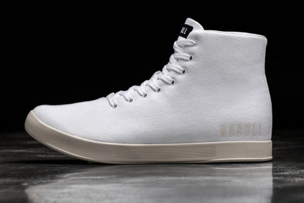 Chaussures de Sport Nobull High-top Tela Trainer Homme Blanche | ZV6EBJZHC