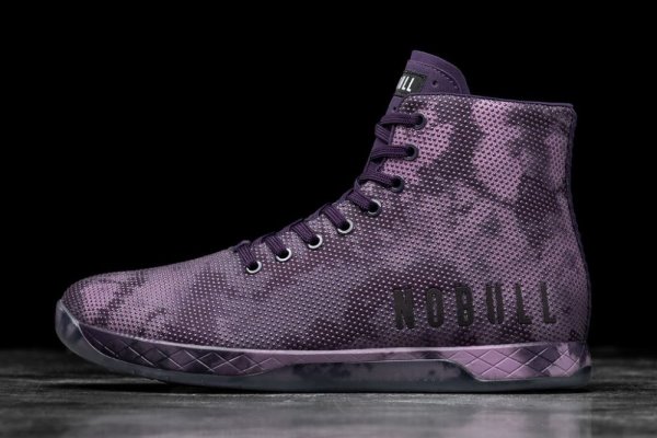 Chaussures de Sport Nobull High-top Tie-dye Trainer Femme Violette Foncé | 3TLCBZGHJ