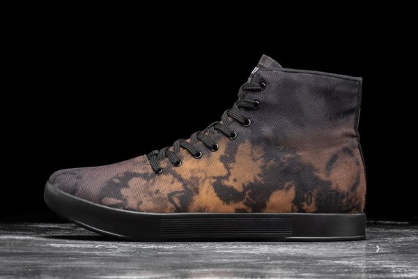 Chaussures de Sport Nobull High-top Tie-dye Tela Trainer Femme Cafe | G1K6M4RJJ