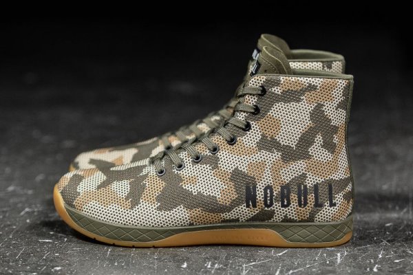 Chaussures de Sport Nobull High-top Woodland Trainer Femme Camouflage | 4BHUT6FJG